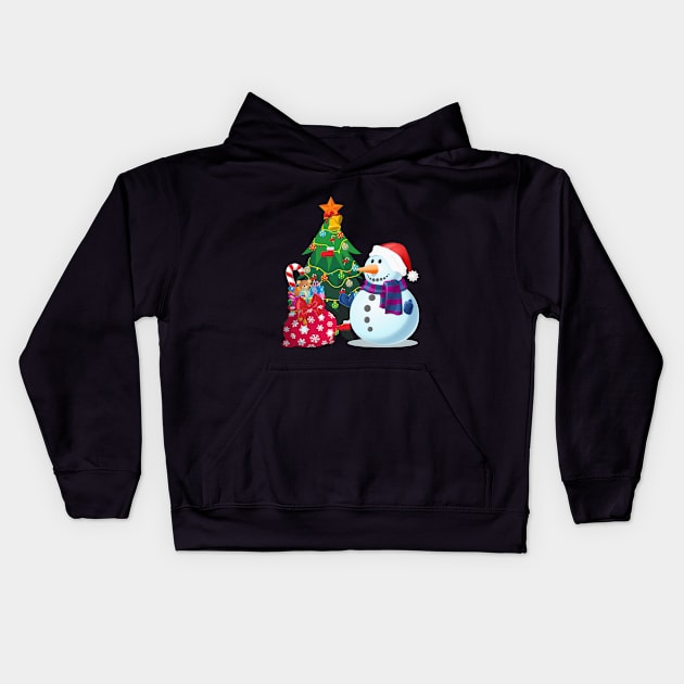 Meery Christmas And Happy New Yaer Kids Hoodie by Pestach